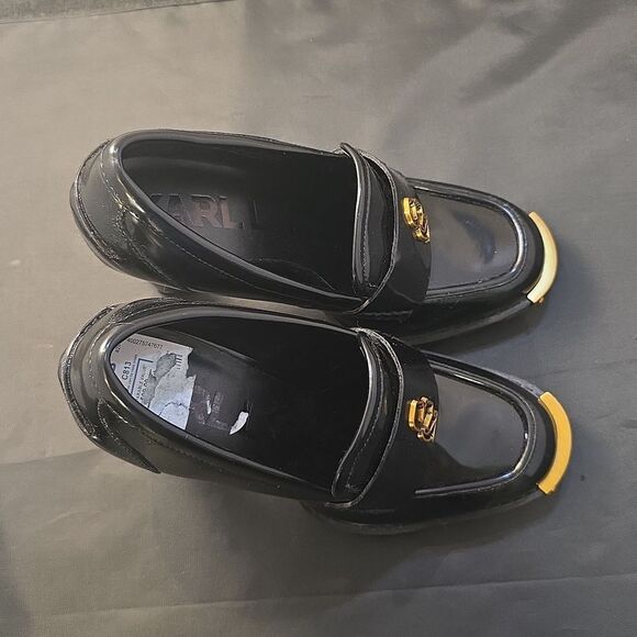 BRAND NEW KARL LAGERFELD PARIS VIRNA HIGH HEEL PATENT LEATHER SHOE - Picture 4 of 16